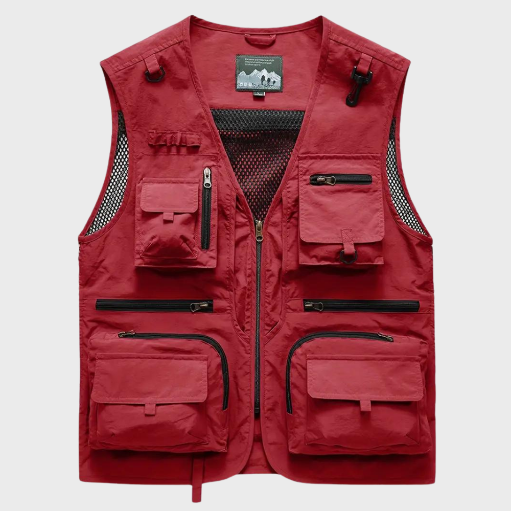 Troels | Men's Breathable Multi-Pocket Cargo Vest