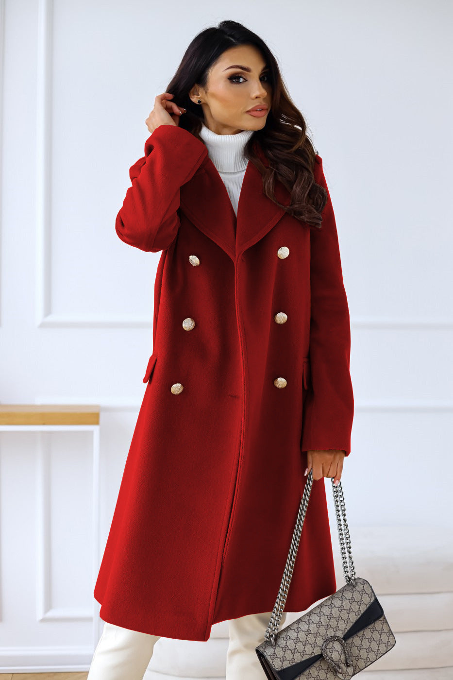 Nika | Trench Coat with Lapel Collar for Women